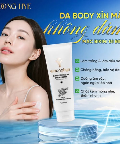 WOONG HYE - CHERRY BLOSSOM BODY CREAM - KEM DƯỠNG BODY NGÀY