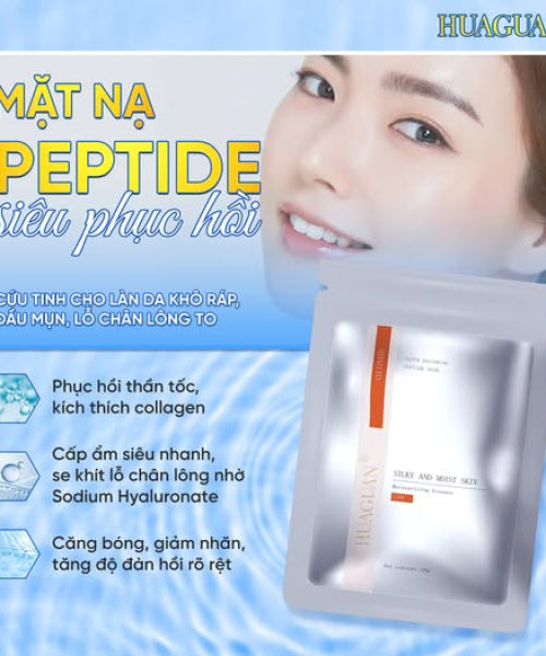 HUAGUAN - SUPER RESTORING PEPTIDE MASK - MẶT NẠ SIÊU PHỤC HỒI PEPTIDE