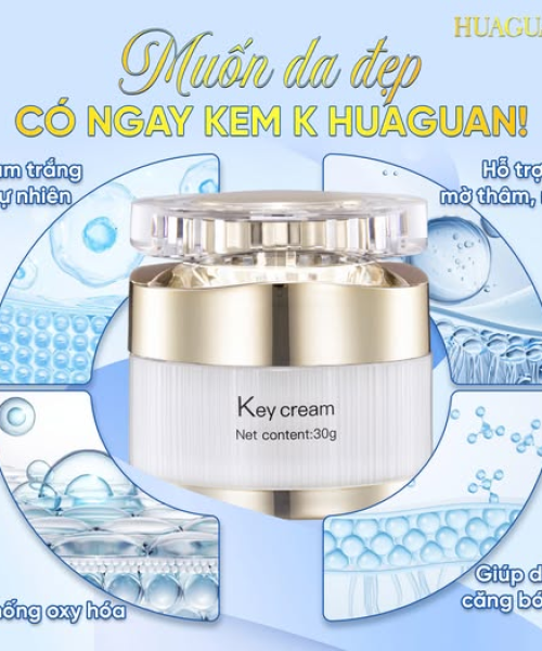 HUAGUAN - KEY CREAM BRIGHTEN - KEM K TRẮNG SÁNG DA