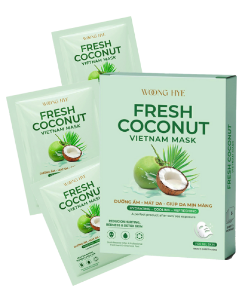 WOONG HYE - FRESH COCONUT VIET NAM MASK - MẶT NẠ DỪA