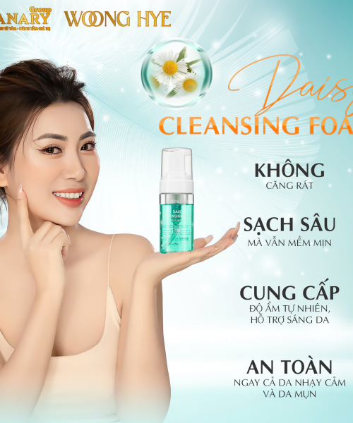 WOONG HYE - DAISY CLEASING FOAM - SỮA RỬA MẶT