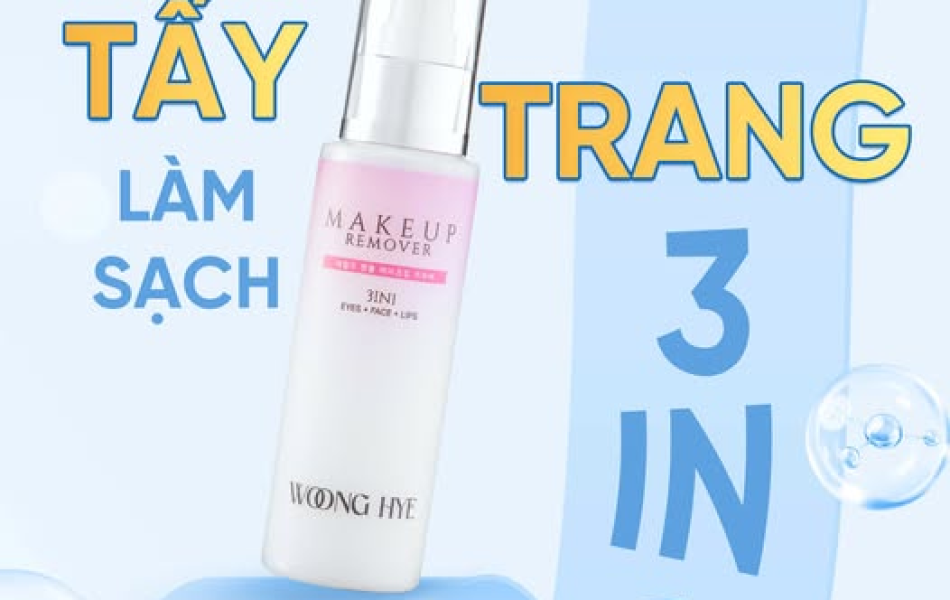 WOONG HYE - MAKEUP REMOVER - TẨY TRANG 3IN1