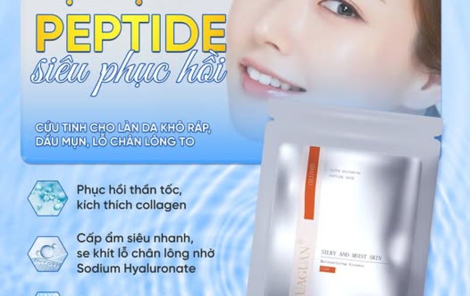 HUAGUAN - SUPER RESTORING PEPTIDE MASK - MẶT NẠ SIÊU PHỤC HỒI PEPTIDE