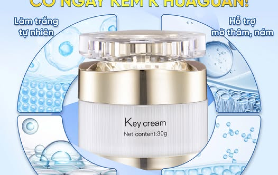 HUAGUAN - KEY CREAM BRIGHTEN - KEM K TRẮNG SÁNG DA