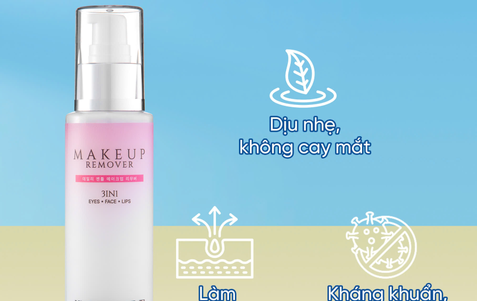 WOONG HYE - MAKEUP REMOVER - TẨY TRANG 3IN1