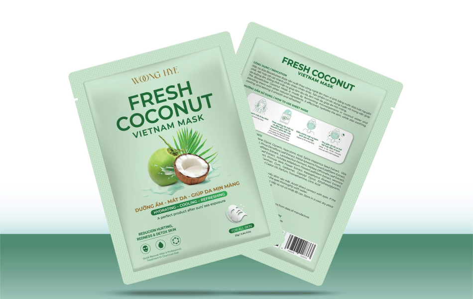 WOONG HYE - FRESH COCONUT VIET NAM MASK - MẶT NẠ DỪA