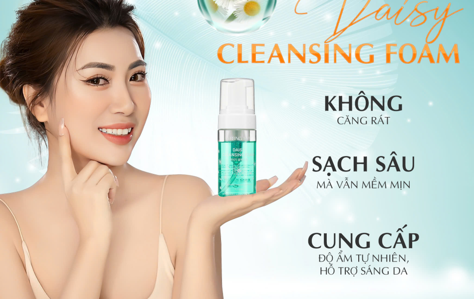 WOONG HYE - DAISY CLEASING FOAM - SỮA RỬA MẶT